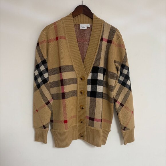 Burberry Vintage Check Wool Blend Cardigan - Picture 7 of 15